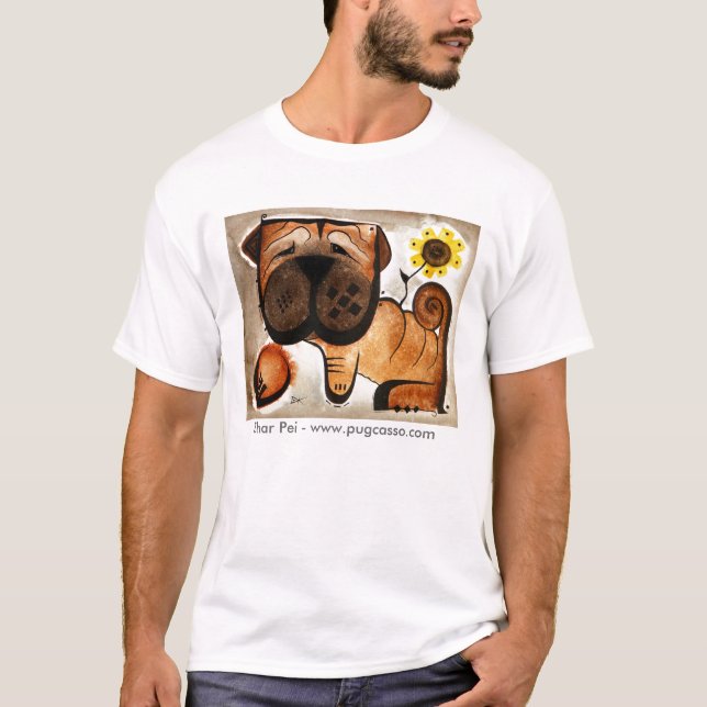 Camiseta dk_2009feb20f, Shar Pei - www.pugcasso.com (Anverso)