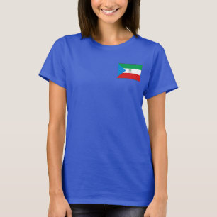 Camiseta dk con bandera de Guinea Ecuatorial y map
