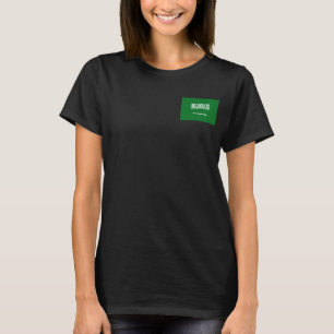 Camiseta dk con bandera y mapa de Arabia Saudita