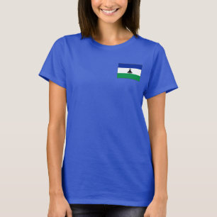 Camiseta dk con bandera y mapa de Lesotho