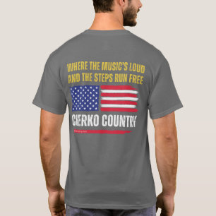 Camiseta (Dk Gris) Bandera de EE. UU. / La música es fuerte