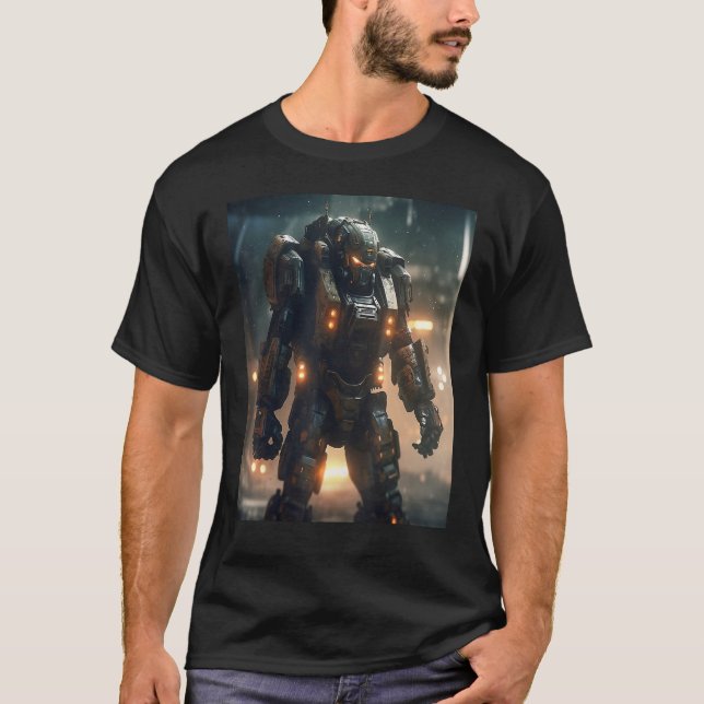 Camiseta DKH138 Sci fi Graphic  Heroshell Battle Armor (Anverso)