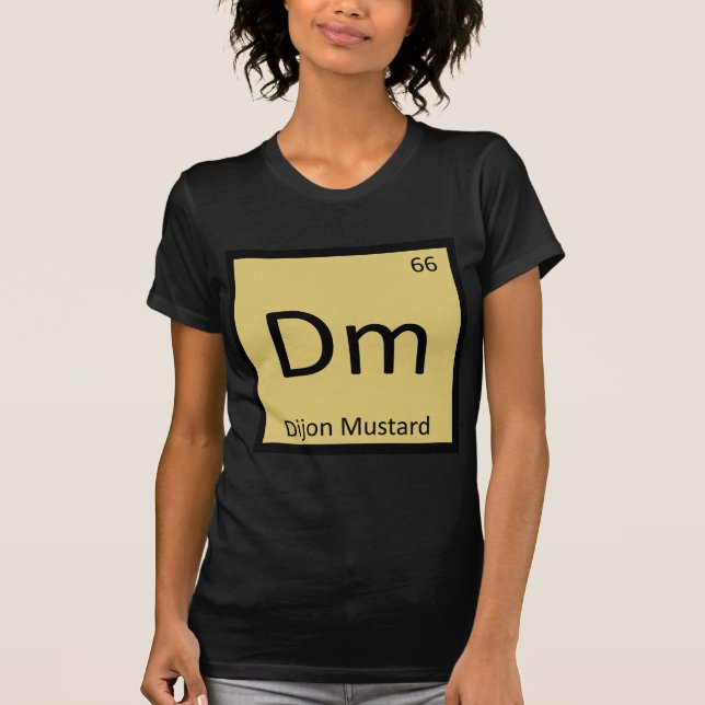 Camiseta Dm - Química de la Mostaza de Dijon Símbolo de la  (Anverso)