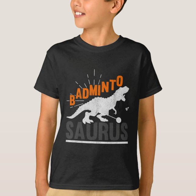 Camiseta Dminto Saurus Rex Birdie Shuttle Dinosaur Dminton  (Anverso)