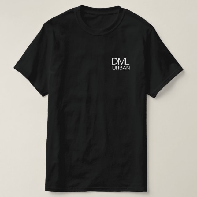 Camiseta DML URBAN Simple negra (Diseño del anverso)