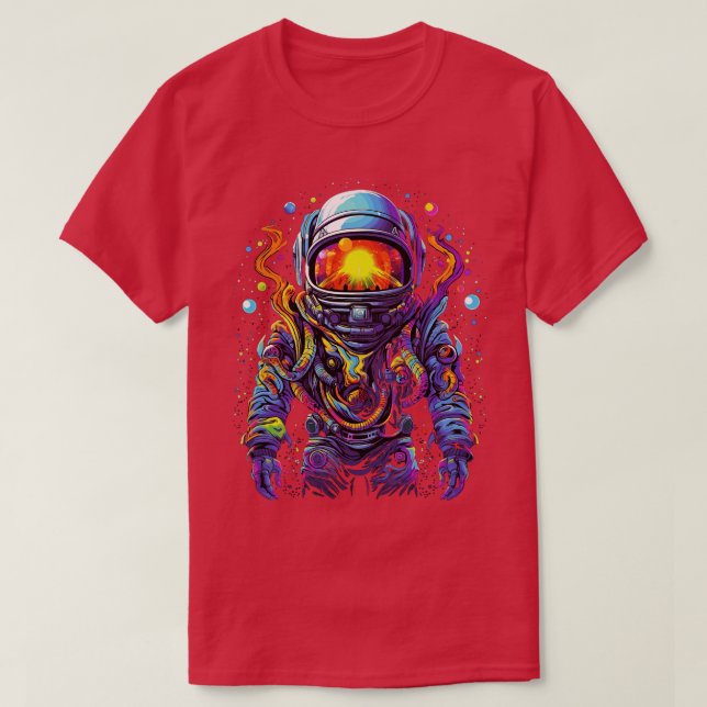 Camiseta DMT Art Psychedelic Spaceman 2 (Diseño del anverso)