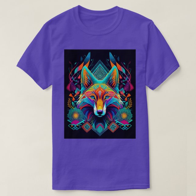 Camiseta DMT Art Shamanic Fox 2 (Diseño del anverso)