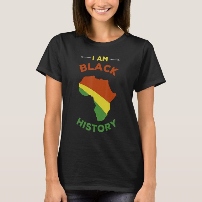 Camiseta DNA African American Pride Empowerment I am Black  (Anverso)