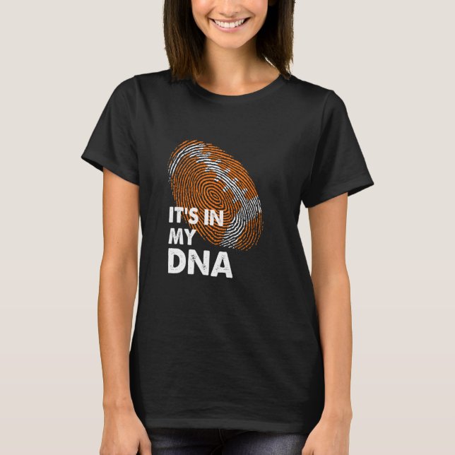 Camiseta Dna Fingerprint bala juego de rugby americano de f (Anverso)