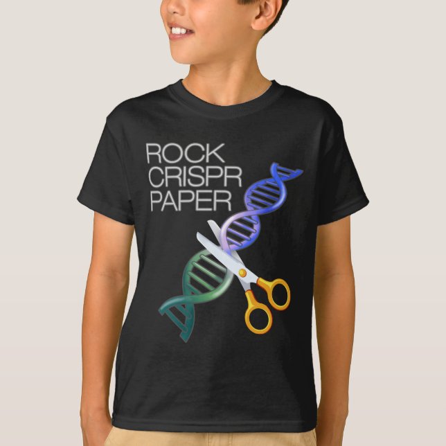 Camiseta Dna Funny Rock Paper Crispr Genetic Science Race  (Anverso)