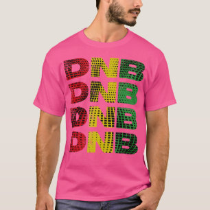 Camiseta Dnb Shirt Red Yellow Green Abstract Drum N Bass
