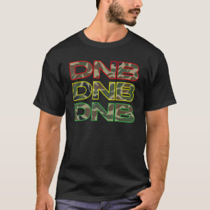 Camiseta DNB Triple Drum en verde amarillo rojo engrasante