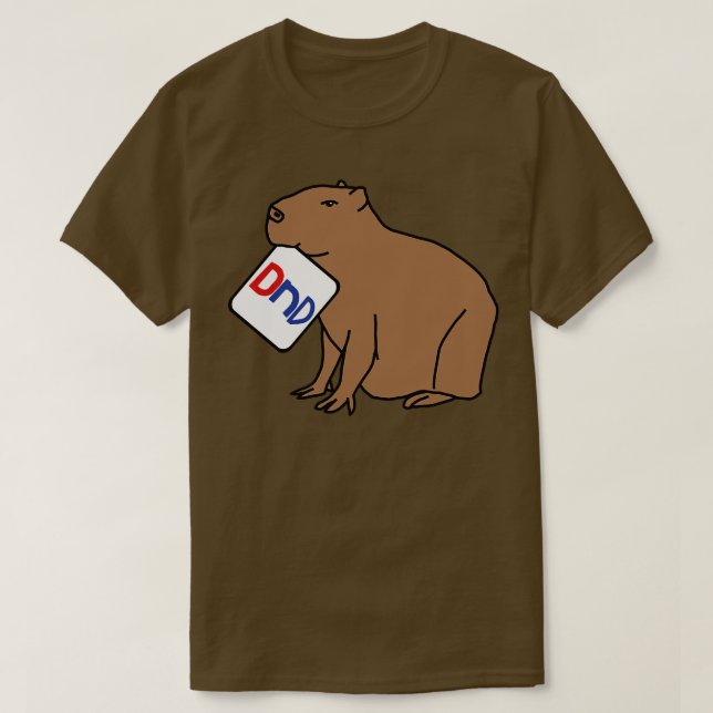 Camiseta DND Capybara dice No molestar a mi juego (Diseño del anverso)