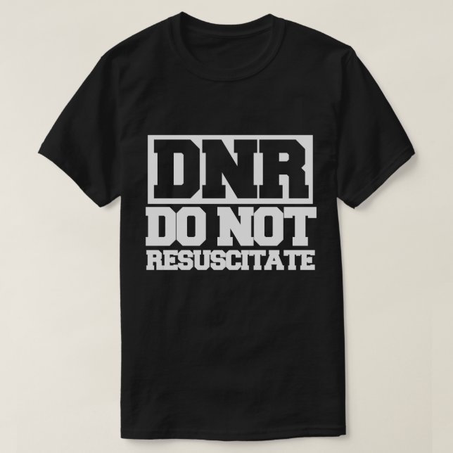 Camiseta DNR no reanima (Diseño del anverso)