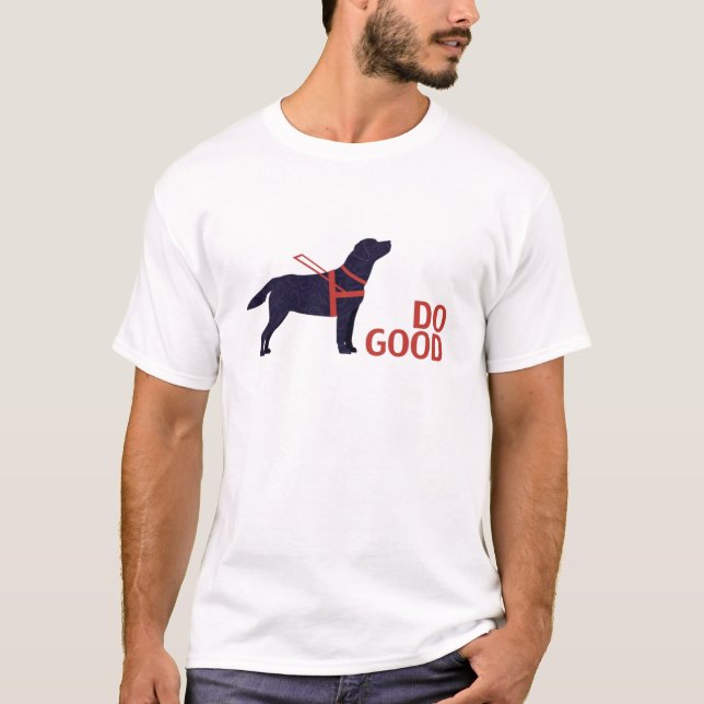 Camiseta Do Good - Service Dog - Black Lab (Anverso)