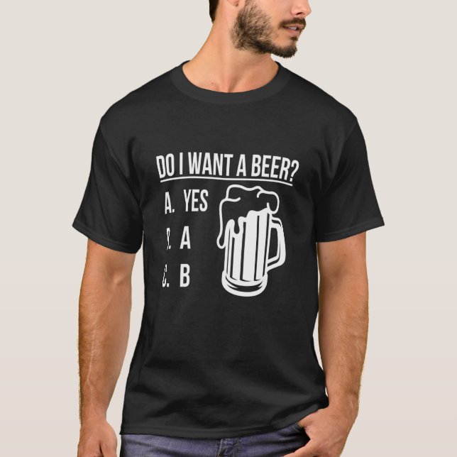 Camiseta Do i want a beer Green Lucky Shamrock St Patrick's (Anverso)