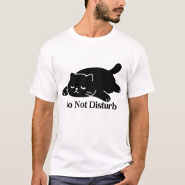 Camiseta Do Not Disturb Cat T Shirt Cute Black Cat