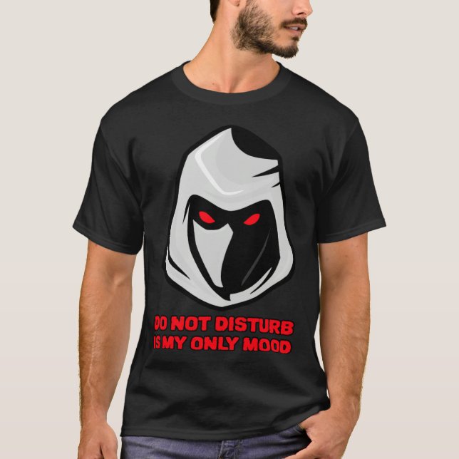 Camiseta Do Not Disturb Is My Only Mood DND Ninja Red Eyes (Anverso)