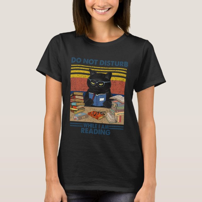 Camiseta Do Not Disturb When I m Reading A Book Black Glass (Anverso)