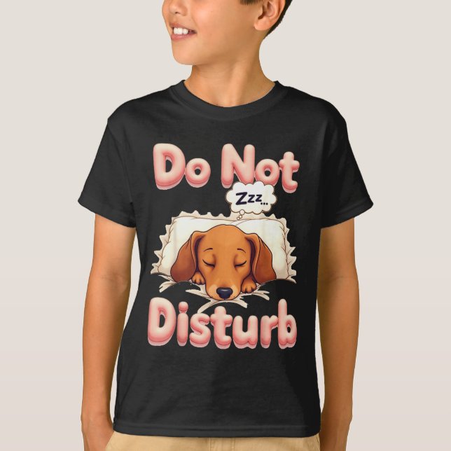 Camiseta Do Not Disturb Wiener Dog Funny Dachshund Pajamas  (Anverso)