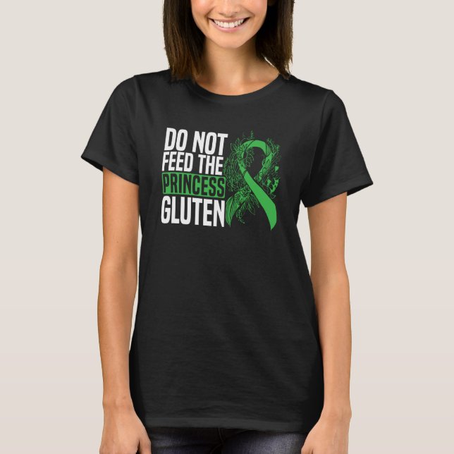 Camiseta Do Not Feed The Princess Gluten Food Allergy Celia (Anverso)