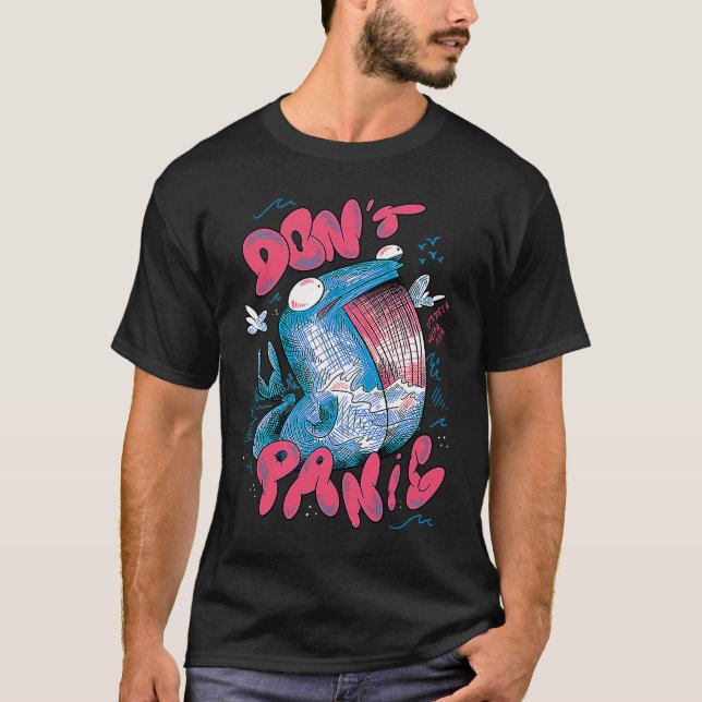Camiseta Do not panic scary shark (Anverso)