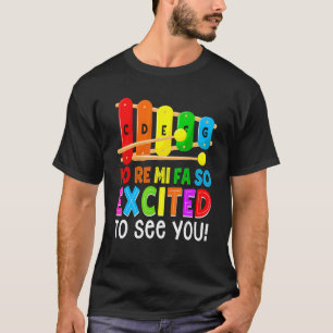 Camiseta Do Re Mi Fa So Emocionado de verte divertido profe