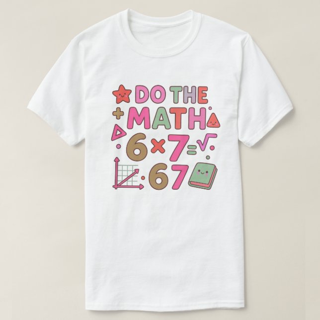 Camiseta Do The Math – Trendy Kawaii Classroom Design (Diseño del anverso)