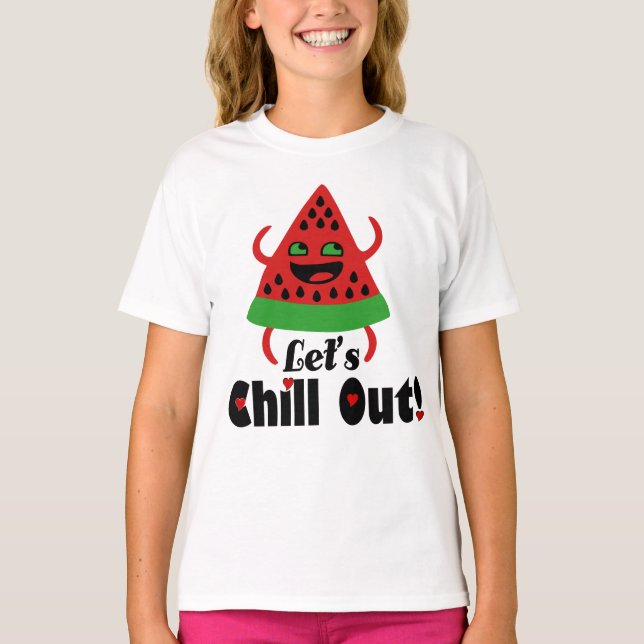 Camiseta ❤️ 🍉 😋 Do Watermelon Dance & Chill Chicas Básico (Anverso)
