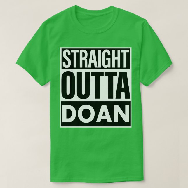 Camiseta Doan Name Straight Outta Doan (Diseño del anverso)