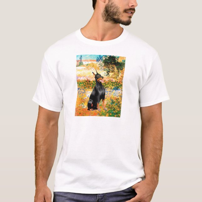 Camiseta Doberman 1 - Jardín (VG) (Anverso)