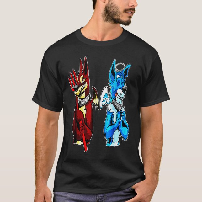 Camiseta DOBERMAN Ángeles y Demonios (Anverso)