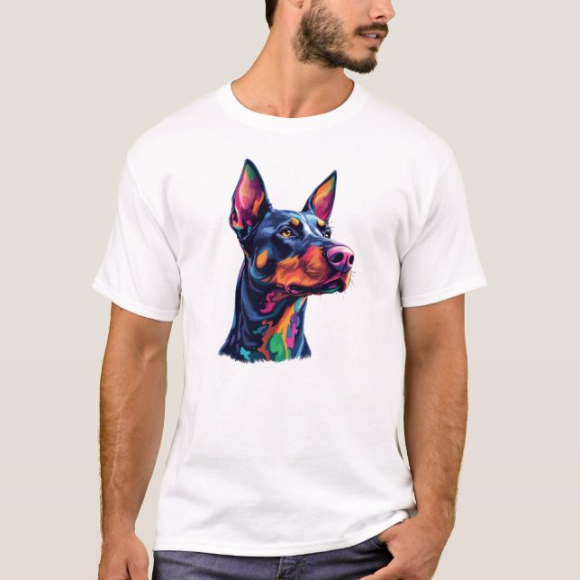 Camiseta Doberman Colorful (Anverso)