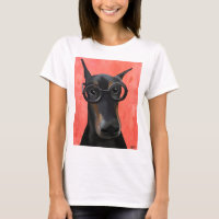 Doberman con gafas