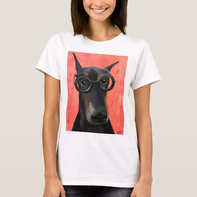 Camiseta Doberman con gafas (Anverso)