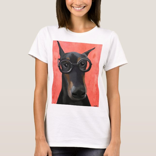 Camiseta Doberman con gafas (Anverso)