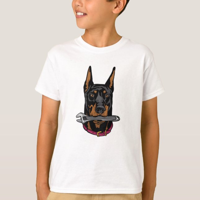 Camiseta Doberman con llave (Anverso)