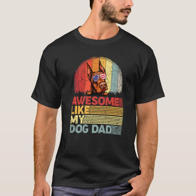 Camiseta Doberman con problemas como mi papá de perro (Anverso)