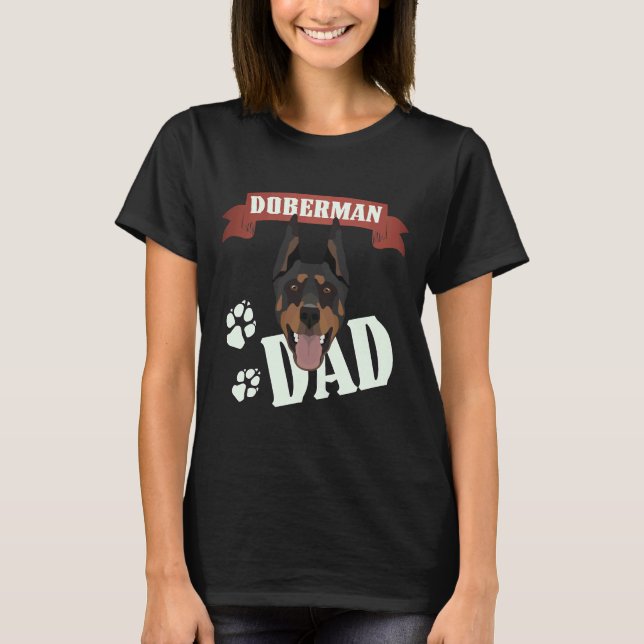 Camiseta Doberman Dad Dog Dad (Anverso)
