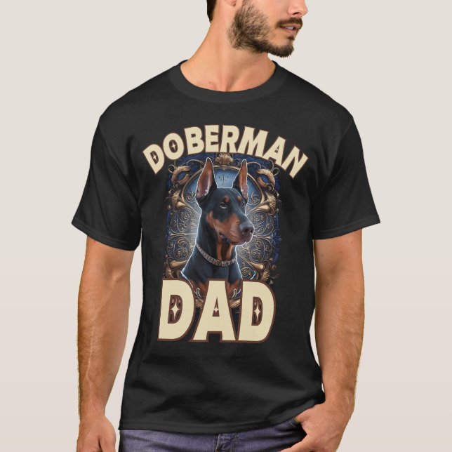 Camiseta DOBERMAN DAD padre de perro genial (Anverso)