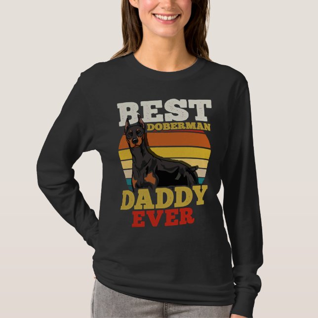 Camiseta Doberman Dad Retro (Anverso)