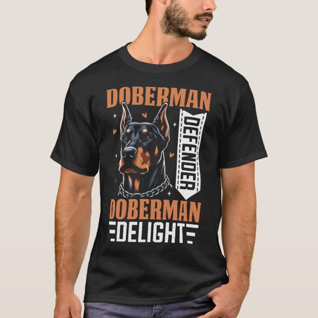 Camiseta Doberman Defender, Doberman Delight Dog (Anverso)