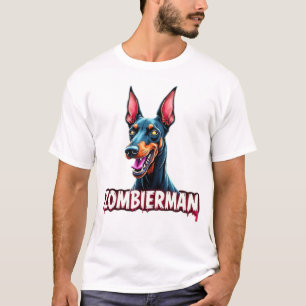 Camiseta Doberman Dobie Doby Dobermann Perro Zombie Hallowe