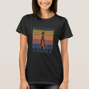 Camiseta Doberman Dog Mom My Children Bark Día de la Madre