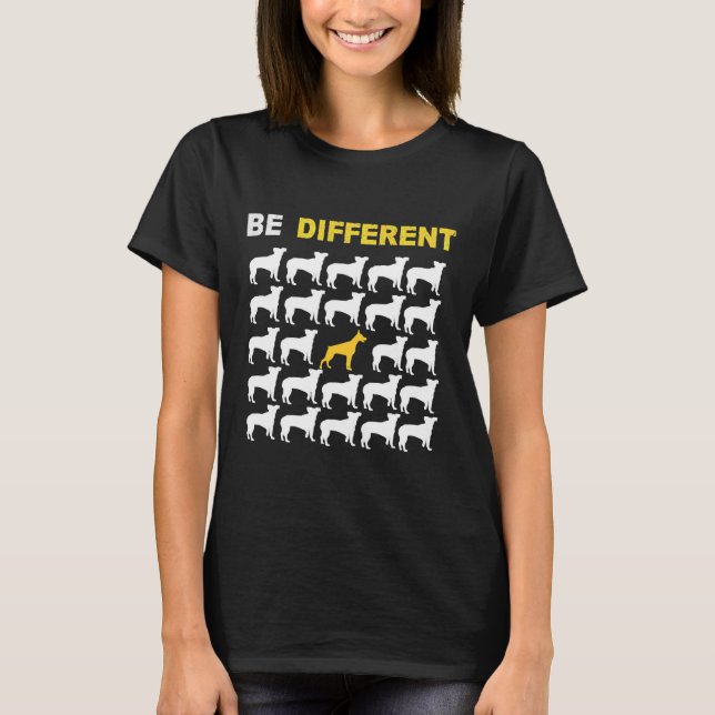 Camiseta Doberman Dog Owner Be Different (Anverso)