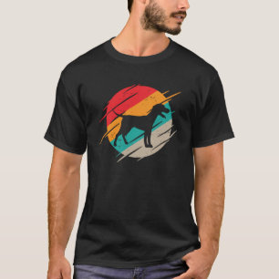 Camiseta Doberman Dog Retro Vintage Sunset perturbado Silho
