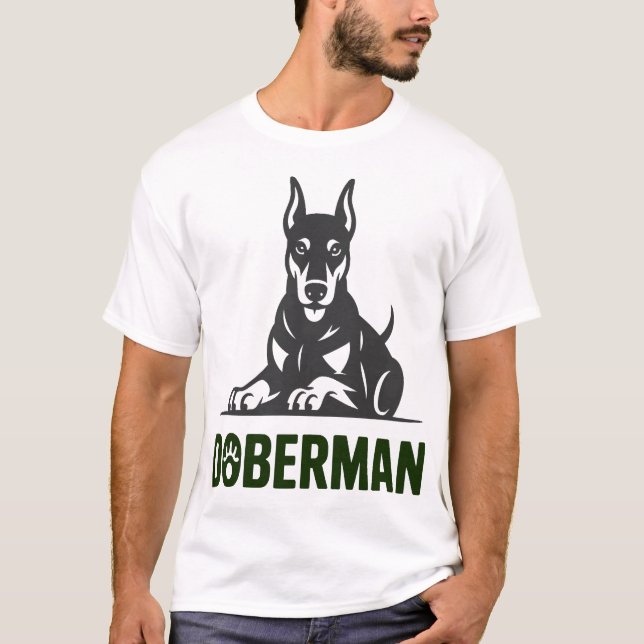 Camiseta Doberman Dog Vector 2 Colors (Anverso)