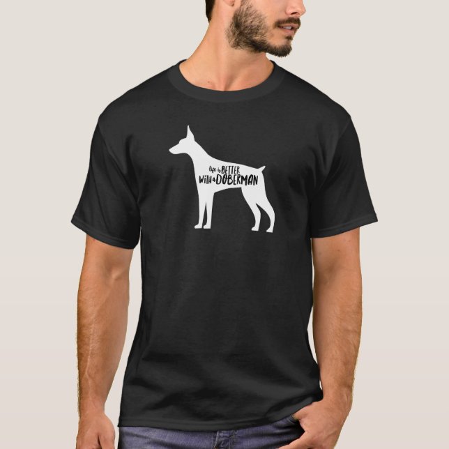 Camiseta Doberman Dog  With A Doberman (Anverso)