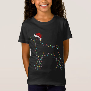 Camiseta Doberman Dog Xmas iluminando Santa Hat Doberman Ch