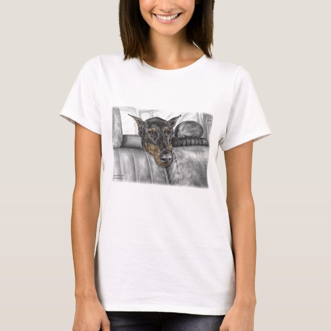 Camiseta Doberman en auto (Anverso)